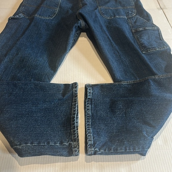 Dickies genuine Men's Blue denim Jeans zipper &  multiple pockets side tab 44x32 - Picture 10 of 12